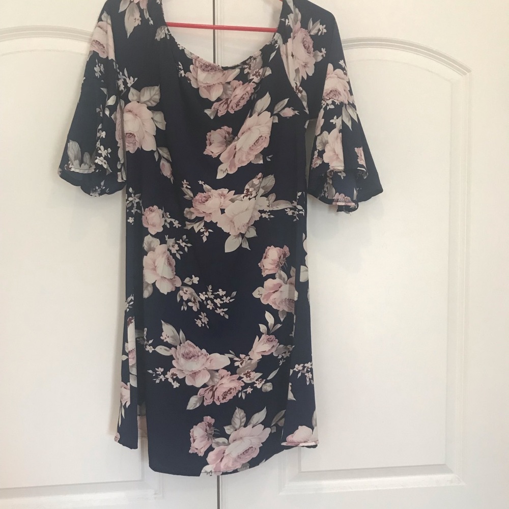 Bell sleeve floral dress
